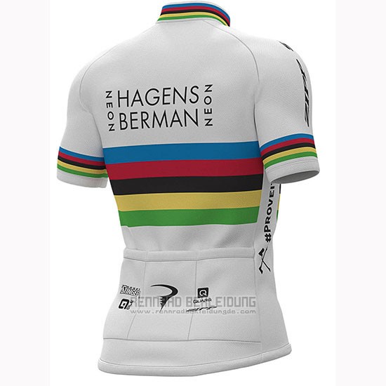 2019 Fahrradbekleidung UCI Weltmeister Androni Giocattoli Wei Trikot Kurzarm und Tragerhose